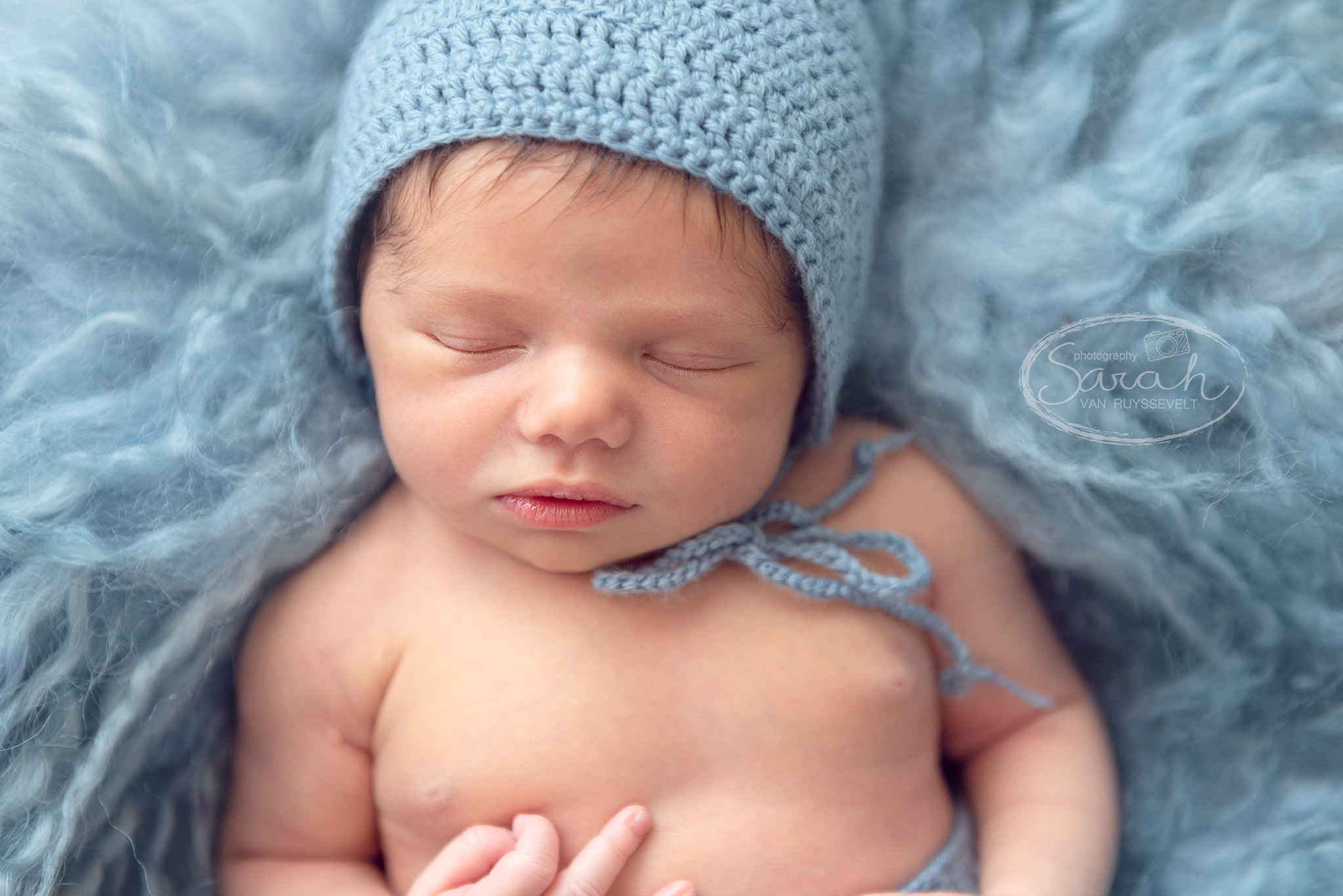 close-up van pasgeboren baby, Sarah Van Ruyssevelt Photography